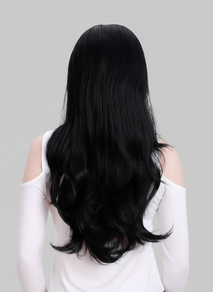 Haarteil schwarz Rückansicht